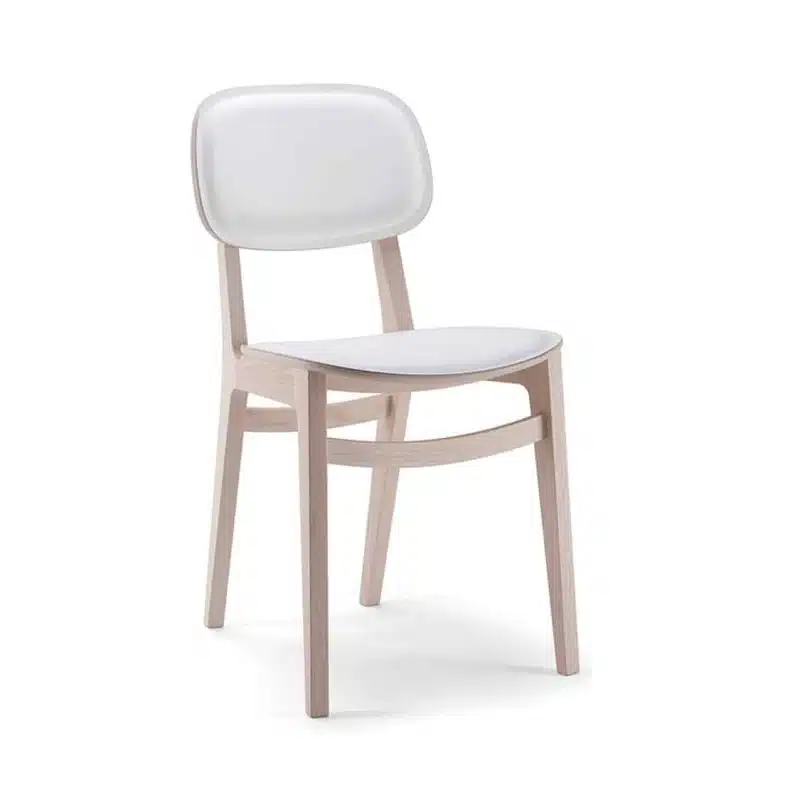 Oxford Side Chair X Kiti Wooden Restaurant Chair at DeFrae Contract Furniture Upholstered Seat Polypropylene