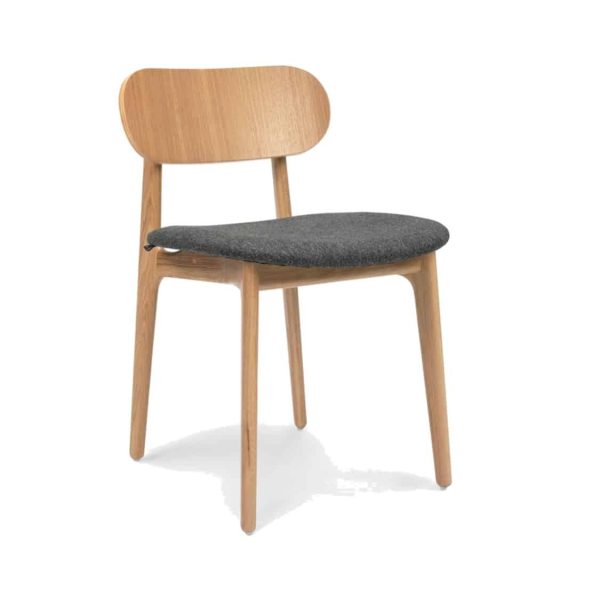 PLC Side Chair DeFrae Contract Furniture Classic Wooden Restaurant Chair Upholstered Seat
