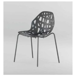Pelota side chair stackable Casprini DeFrae Contract Furniture black front