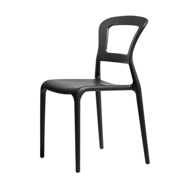 Pepper Side Chair DeFrae Contract Furniture Outside Black