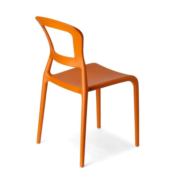 Pepper Side Chair DeFrae Contract Furniture Outside Orange