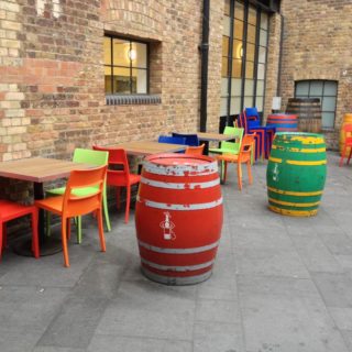 Sol stackable outside restaurant chairs supplied to Camino Kings Cross. by DeFrae Contract Furniture