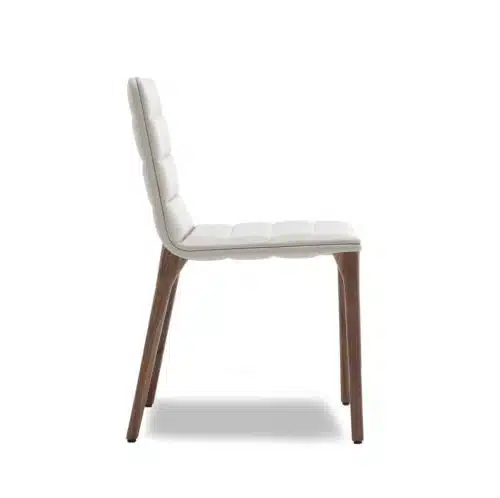 Pit Side Chair 02 DeFrae Contract Furniture Cream Faux Leather