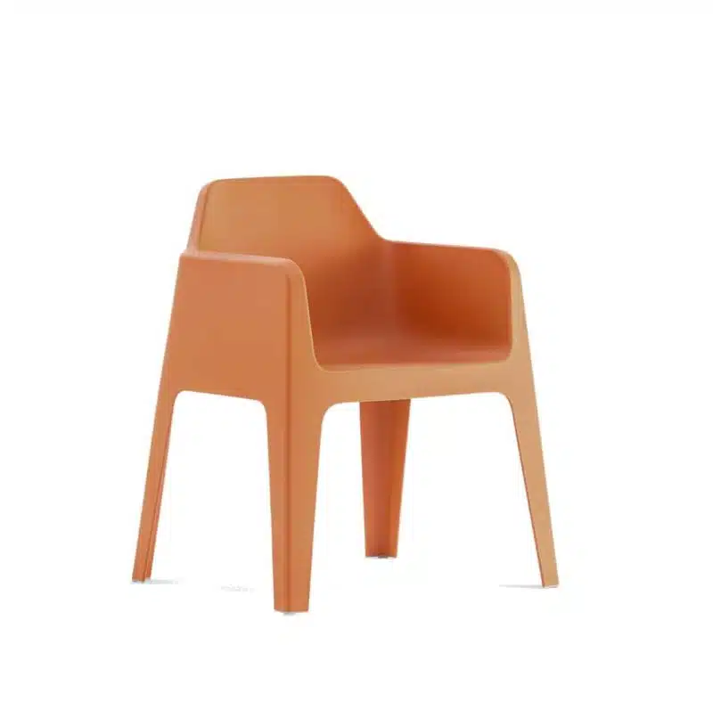 Plus stackable armchair Pedrali at DeFrae Contract Furniture Orange