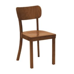 Poppy Side Chair Wood Chair With Curved Back Rest DeFrae Contract Furniture
