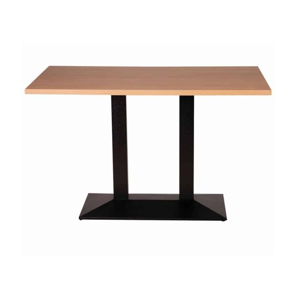 Premium Laminate 25mm Tabletop Oak 700mm rectanguar with stepped twin table base