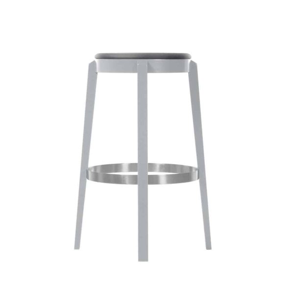 Punton Bar Stool 691 DeFrae Contract Furniture Stainless Steel Base