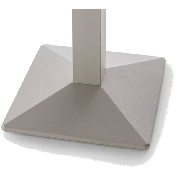 Quadra Table Base Steel Column Pyramid Base Pedrali at DeFrae Contract Furniture Close Up