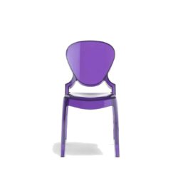Queen Side Chair Transparent Lilac Pedrali at DeFrae