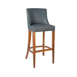 Repton Bar Stool DeFrae Contract Furniture Grey Faux Leather