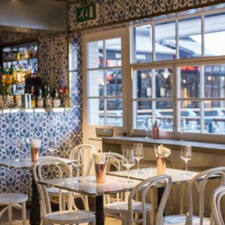 Restaurant furniture by DeFrae Contract Furniture at Le Bab London