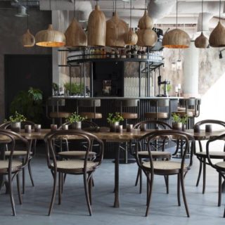 Restaurant bar furniture by DeFrae Contract Furniture at Kricket Television Centre