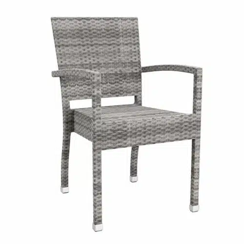 Rosa Armchair Rattan Outside Chair DeFrae Contract Furniture Grey