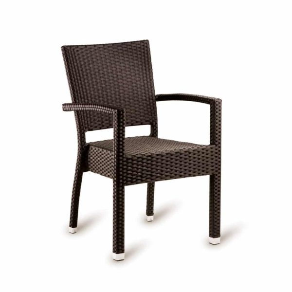 Rosa Armchair Rattan Outside Chair DeFrae Contract Furniture Mocha