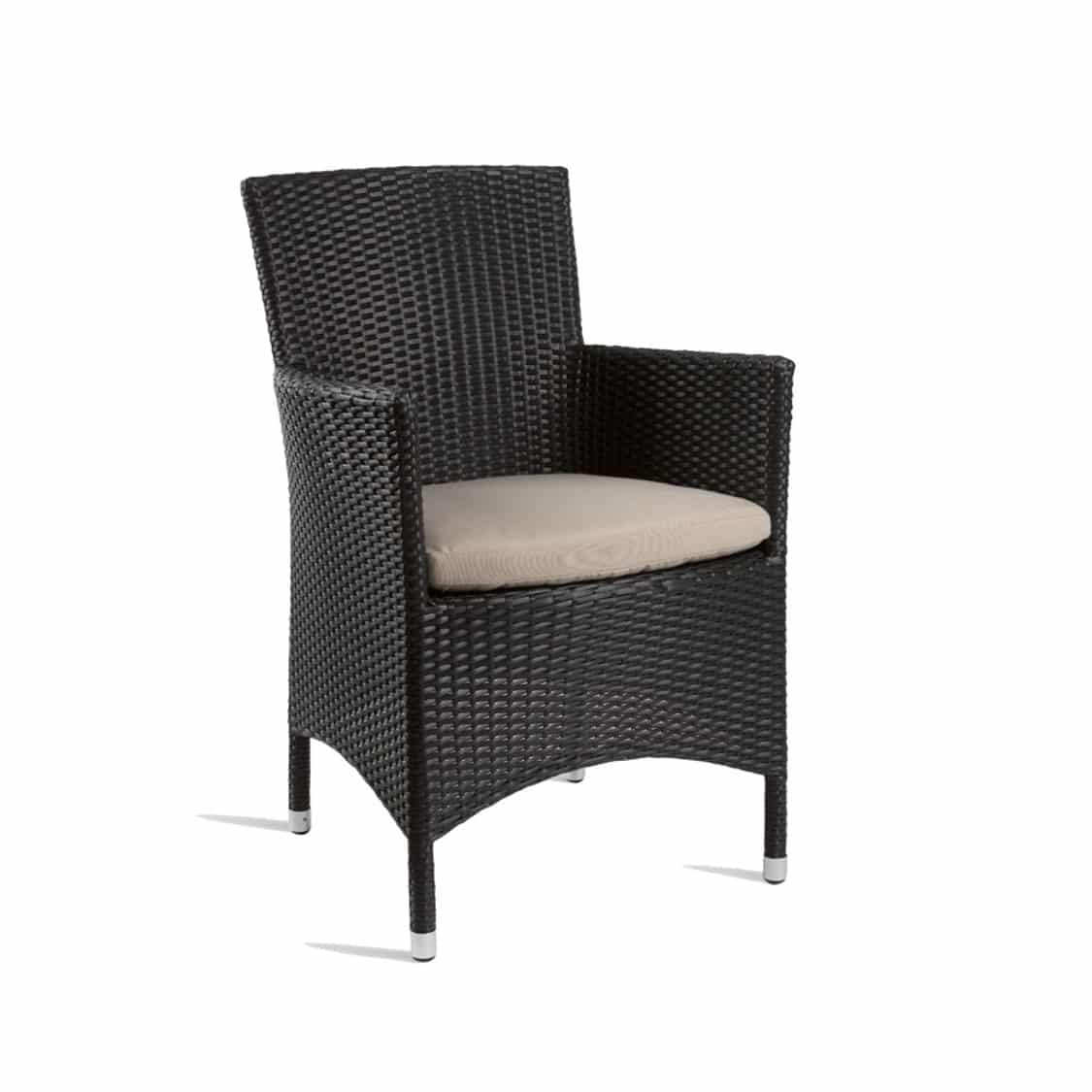 Rosa Lounge chair Rattan Outside Chair DeFrae Contract Furniture Black