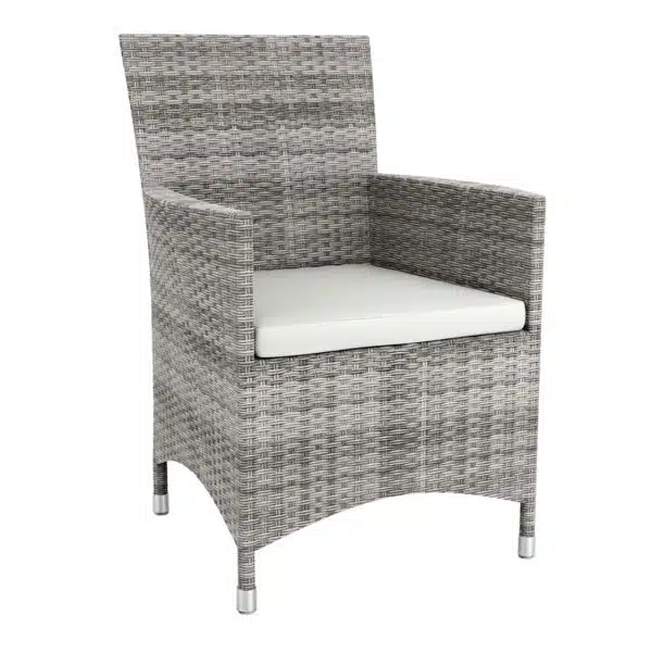 Rosa Lounge chair Rattan Outside Chair DeFrae Contract Furniture Grey