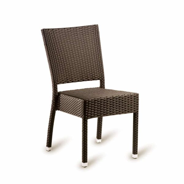 Rosa Side Chair Rattan Outside Chair DeFrae Contract Furniture Mocha