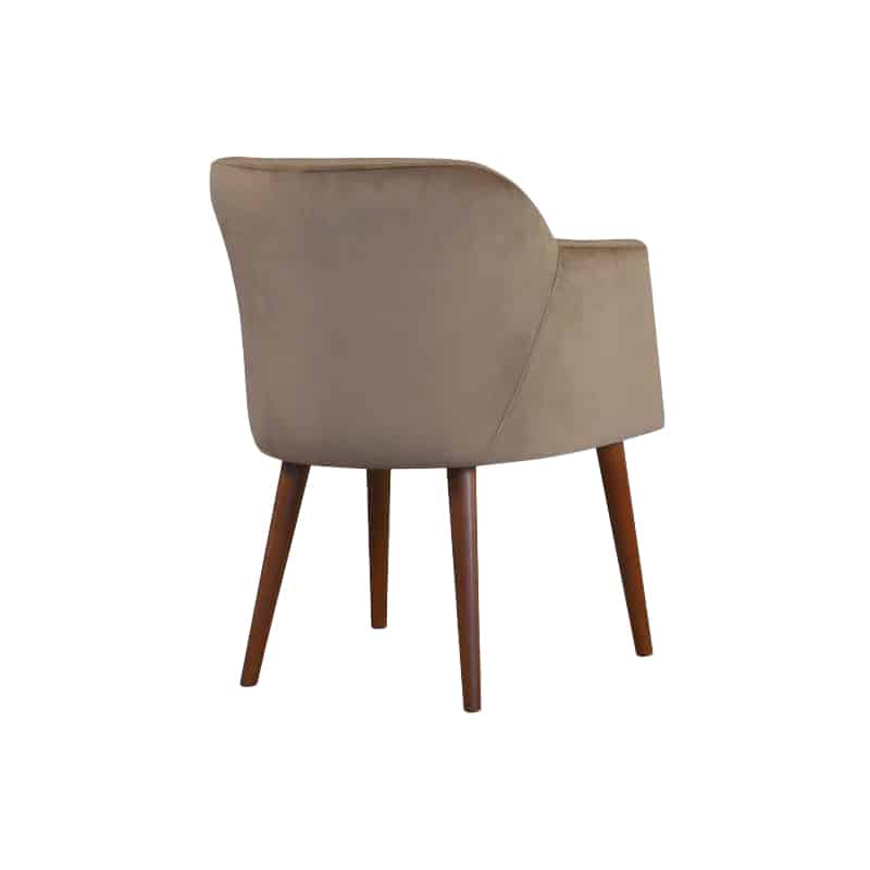 Rush Armchair with round legs back view DeFrae Contract Furniture Raja P Armchair