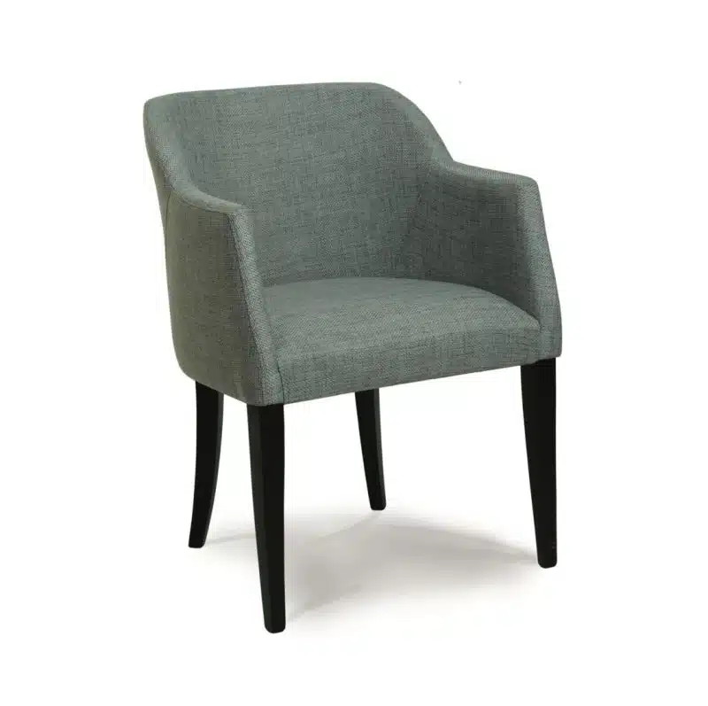 Rush armchair with classic legs at DeFrae Contract Furniture