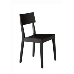 Serena Side Chair Wooden Classic Restaurant Chair DeFrae Contract Furniture Black