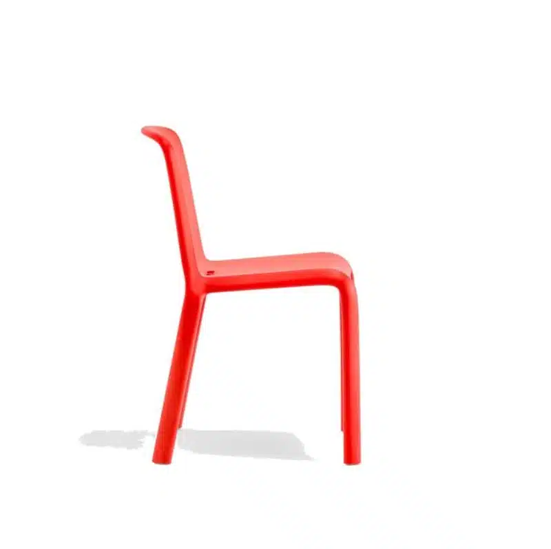 Snow Side Chair Stackable Outdoor Chair Pedrali at DeFrae Contract Furniture Red
