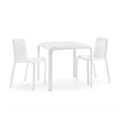 Snow Table Stackable Outdoor Chair Pedrali at DeFrae Contract Furniture with Snow Side Chairs