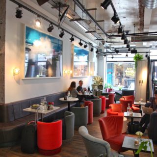 Bar Cafe and Coffee Shop Furniture by DeFrae Contract Furniture at Scarlett Green Soho