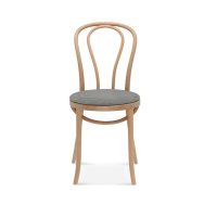 Soho side chair 10 classic bentwood chair DeFrae Contract Furniture upholstered seat front view