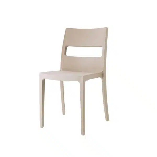 Sol Side Chair DeFrae Contract Furniture Outside Cream
