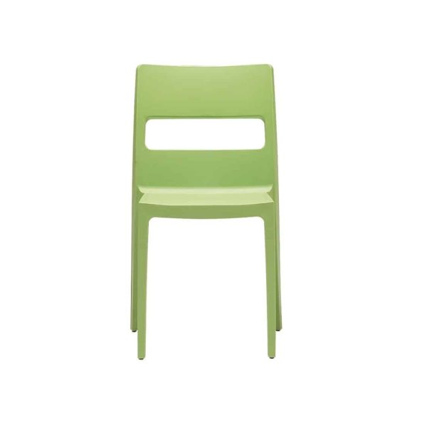 Sol Side Chair DeFrae Contract Furniture Outside Green