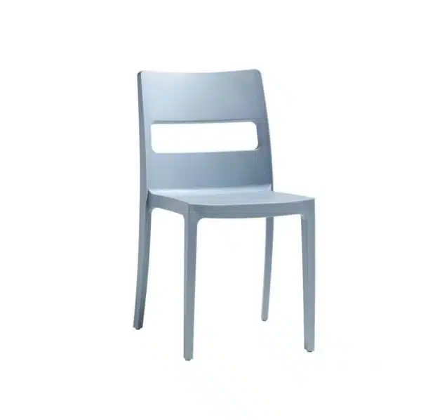 Sol Side Chair DeFrae Contract Furniture Outside Light Blue