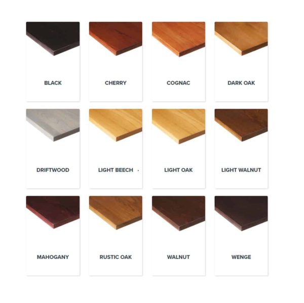 Solid Wood Scaffold Tabletops Ashwood DeFrae Contract Furniture Wood Stains