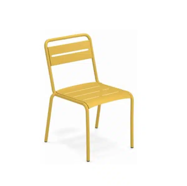 Star Side Chair Steel Curry Yellow 62