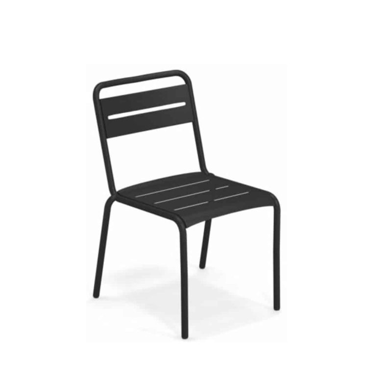 Star Side Chair Steel Matt Black 24