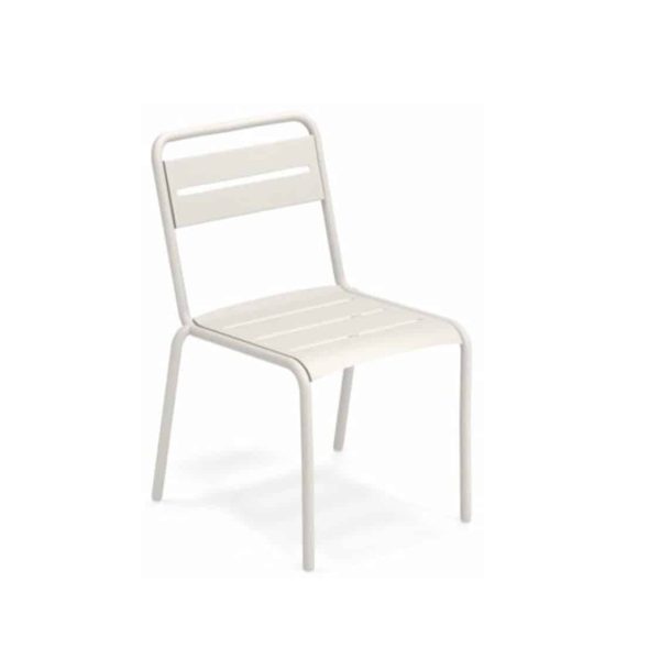 Star Side Chair Steel Matt White 23