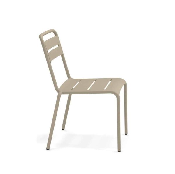 Star Side Chair Steel Taupe 71 Side View
