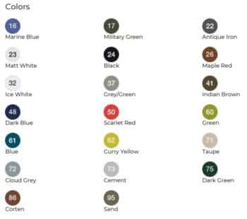 Star Table by Emu at DeFrae Contract Furniture Colour Chart