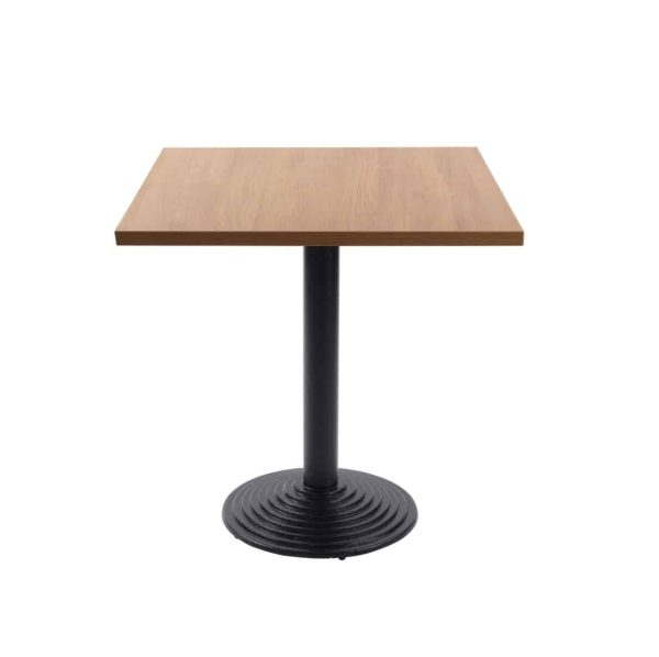 Stepped Cast Iron Black Table Base DeFrae Contract Furniture Round Dining Height