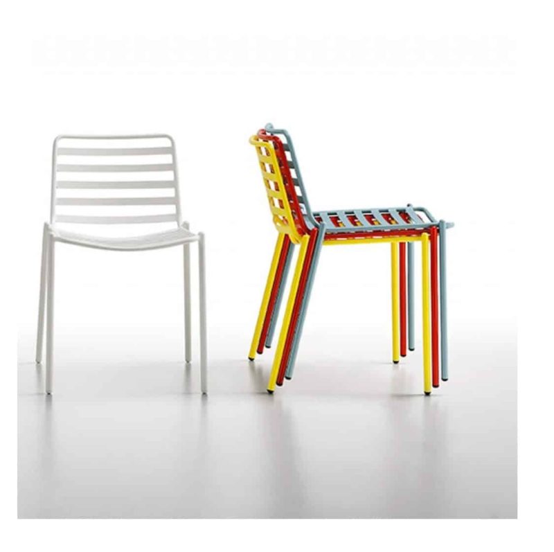 Trampoliere side chair Midj at DeFrae Contract Furniture Outside Chair Blue Stackable