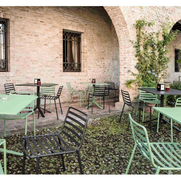 Trampoliere side chair Midj at DeFrae Contract Furniture Outside Chair Stackable In Situ