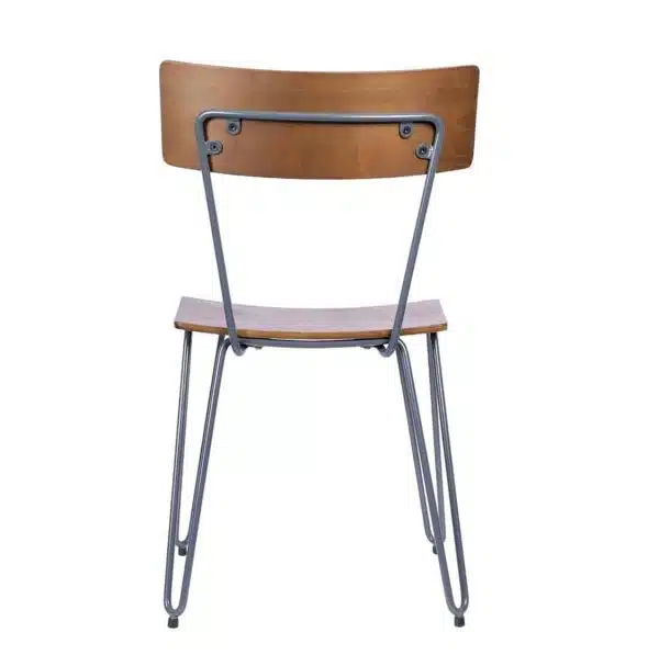 Trinian Side Chair with hairpin legs DeFrae Contract Furniture back view
