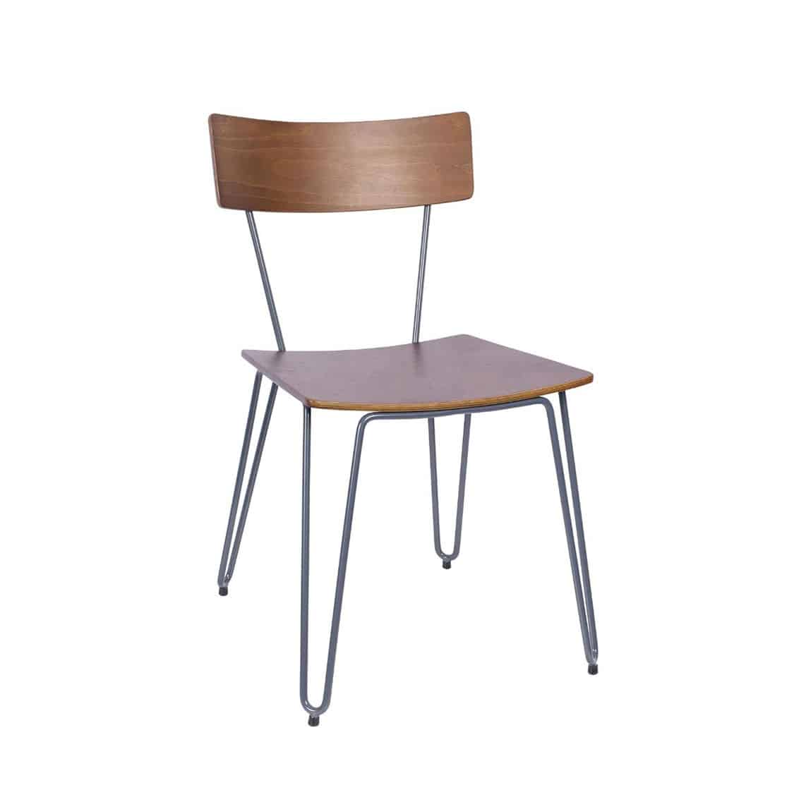 Trinian Side Chair with hairpin legs DeFrae Contract Furniture