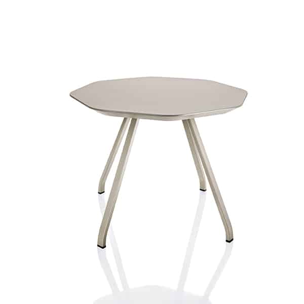X Table DeFrae Contract Furniture Coffee Height Taupe Metal Frame