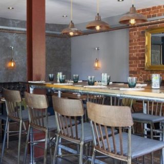 Restaurant and bar furniture by DeFrae Contract Furniture at Charcoal Kitchen Queens Inn