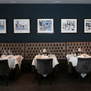Restaurant furniture by DeFrae Contract Furniture at Marco Pierre White in Hinckley, Leicestershire.