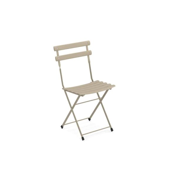 Arc en ciel folding outdoor chair from Emu available from DeFrae Contract Furniture Beige