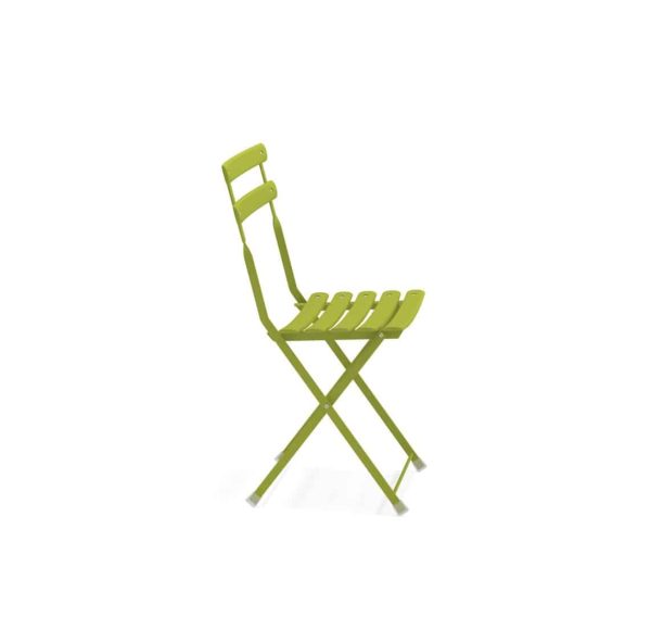 Arc en ciel folding outdoor chair from Emu available from DeFrae Contract Furniture Green Side