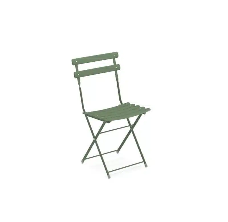 Arc en ciel folding outdoor chair from Emu available from DeFrae Contract Furniture Steel Grey