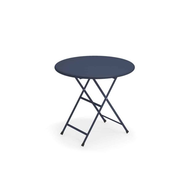 Arc en ciel folding round from Emu available from DeFrae Contract Furniture black
