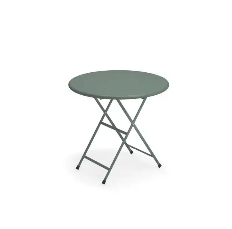 Arc en ciel folding round from Emu available from DeFrae Contract Furniture grey